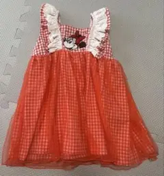 Disney ミニーマウス ギンガムチェックワンピース 90