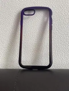 iPhoneSE ケース 背面クリア 紫