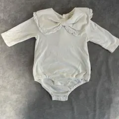 apres les cours アイボリー 大きな襟ロンパース 70㎝