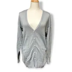 F15【MURUA】カーディガン　ゆったり　薄手　羽織る　グレー