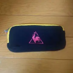 新品タグ付 le coq sportif ルコック ポーチ ネイビー 黄色