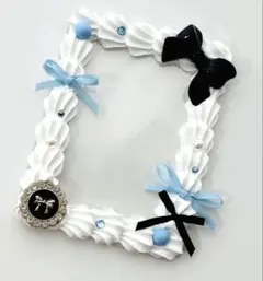 ホイップデコ　B8硬質トレカケース　黒　水色