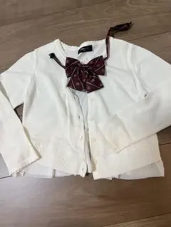 お値下げ☆COMM CA ISM カーディガン、スカート、リボンセット120㎝