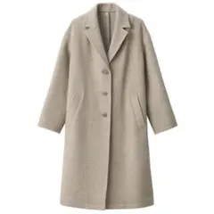 無印良品 再生ウール混チェスターコート ライトベージュ