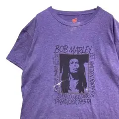 BKWZ レゲエ Tシャツ 古着 紫 ボブマーリー ラスタ アーティスト