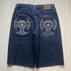 【大人気】COOGI ハーフデニム　ショーツ　刺繍　バギー　00s W38 希少 大人気】COOGI ハーフデニム ショーツ 刺繍 バギー 00s W38 希少