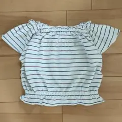 ポンポネット★Mサイズ/150cm オフショルダー メッシュカットソーのサムネイル