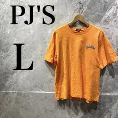 PJ'S メンズ M オレンジ 半袖 ロゴTシャツ 90s 古着 アメカジのサムネイル