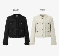 KHAKIPOINT Antique Crop Tweedジャケット