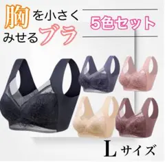 胸を小さく見せるブラ　シームレス L 着痩せ　美胸　ノンワイヤー　ナイトブラ