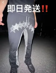 k*a様 stars. youth ブラック　スウェットパンツ フレアパンツ k*a様 stars. youth ブラック スウェットパンツ フレアパンツ - メルカリ