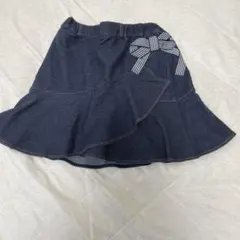 KUMIKYOKU ダークブルー フリルスカート