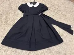 Familiar ファミリア　ネイビー 半袖ワンピース 120cm