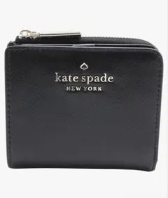 【送料込】kate spade ブラック 二つ折り財布