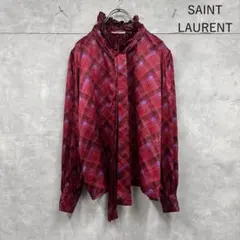 フランス製 ~80s vintage イヴサンローラン 総柄ブラウス N2506