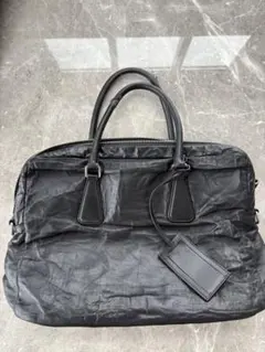 PRADA プラダ 本革 レザー ビジネスバッグ ブリーフケース ブラック 黒