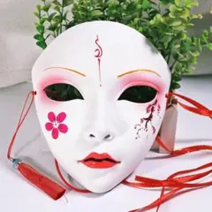 コスプレ☆京劇マスク☆美女面A☆タッセル☆お祭りのサムネイル