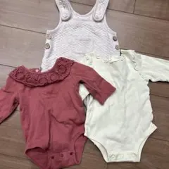 baby nest サロペット、petit main ロンパース 80cm 3点