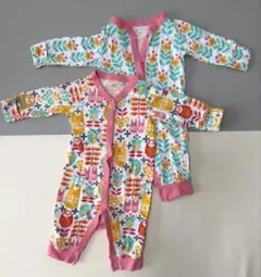 【NEXT】カラフル花柄ロンパース2着セット