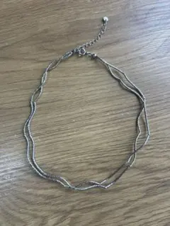 シルバー ツイストデザイン チョーカー