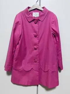 【値下げ】kate spade子供用 ピンク スカラップヘム コート