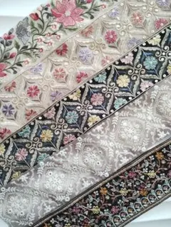 インド刺繍リボン 50cmカット 幅広 詰め合わせセット