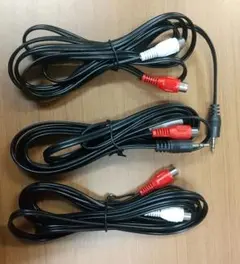 音声ケーブルRCAメス-ミニジャック 2m 3本