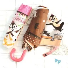 新品　未使用品　折りたたみ傘　ディズニー 　雨傘　チップ&デール　安心❤　C95