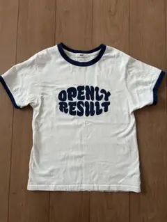 WEGO リンガーTシャツ ロゴ ホワイト ネイビー F