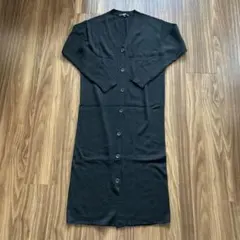 【美品】UNIQLO リブロングカーディガン ブラック　S