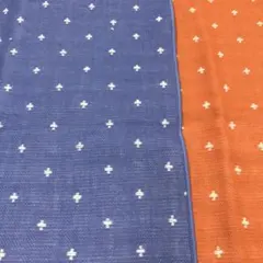 今治タオルハンカチ 2枚セット 青とオレンジ