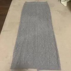 グレー ケーブルニット タイトスカート