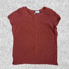 【BALCALOLE】 シルク100% クレープ地 テラコッタ ブラウス Mのサムネイル
