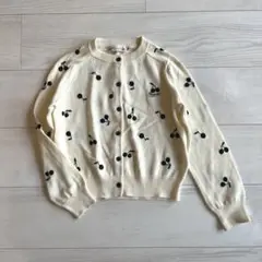 Bonpoint ボンポワン チェリー 刺繍 カーディガン　8A