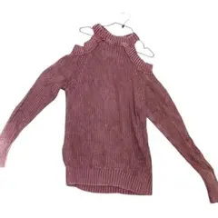 ​Free People フリーピープル オープンショルダー ニット ピンクのサムネイル
