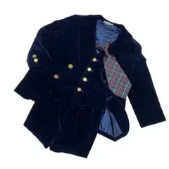 Boys Onward 3ピースフォーマル 濃紺ベロア 4点セット 入学式