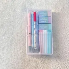 文房具13点セット　シャーペン　消しゴム　シャー芯　ケース付き