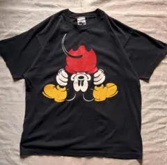 【USA製】90s 逆さミッキー ヴィンテージ DISNEY Tシャツ シングル
