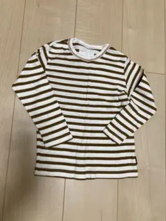 ボーダー柄 長袖カットソー 100cm