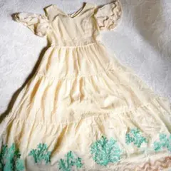 田中みな実さん着用 Chesty チェスティ サンゴ刺繍ワンピース