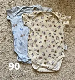 ユニクロ/ベビーロンパース肌着２枚/90