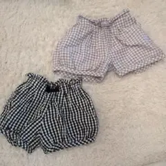ギンガムチェックボトムス2点セット