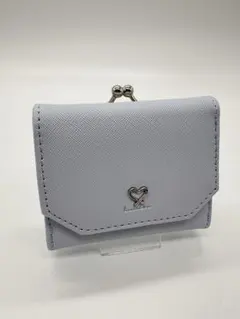 新品未使用　三つ折り財布　ハート　ブルー シルバー　コンパクトのサムネイル