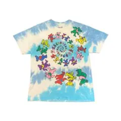 00s y2k リキッドブルー グレイトフルデッド USA製 七分袖 Tシャツ 