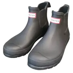 ハンター レインブーツ HUNTER ブラック ショート 黒 25 サイドゴア黒