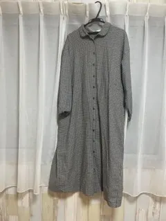 SM2 サマンサモスモス　チェック柄ボタン付きシャツワンピース