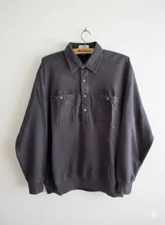 XL 90s Norm Thompson 墨黒 ハーフボタン プルオーバー