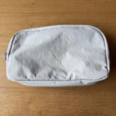 無印良品 リンクルナイロン 大きく開くポーチ L ピンク
