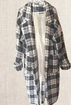 チェック柄ロングコートのサムネイル