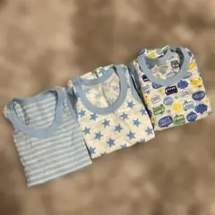 ベビー肌着 タンクトップ　シャツ　3枚セット 90cm 青系